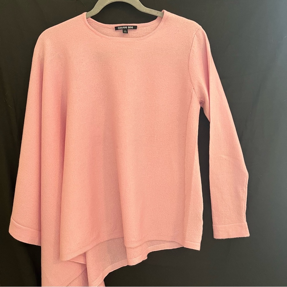 Gianni Bini Soft Pink Knit Top | 100% Wool | Large - Picture 3 of 11